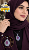 گردن آویز زنانه نقره عقیق سوسنی آبدار و پررنگ طبیعی و معدنی تراش دامله حرفه ای