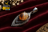 گردن آویز نقره زنانه با عقیق سلیمانی طبیعی با ضمانت مکتوب اصالت.برند دُرسیم