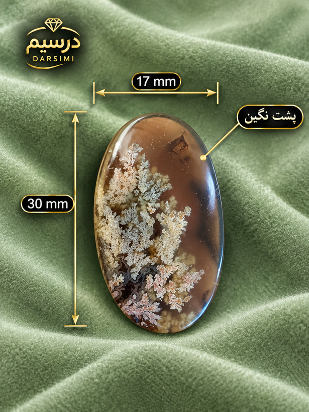 نگین عقیق شجر عسلی