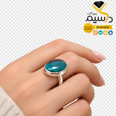 انگشتر نقره مردانه زنانه عقیق آبی فیروزه ای صددرصد طبیعی و معدنی و کمیاب با ضمانت مکتوب اصالت.برند دُرسیم