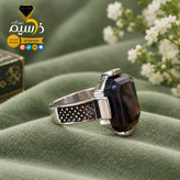 انگشتر عقیق سیاه مردانه
