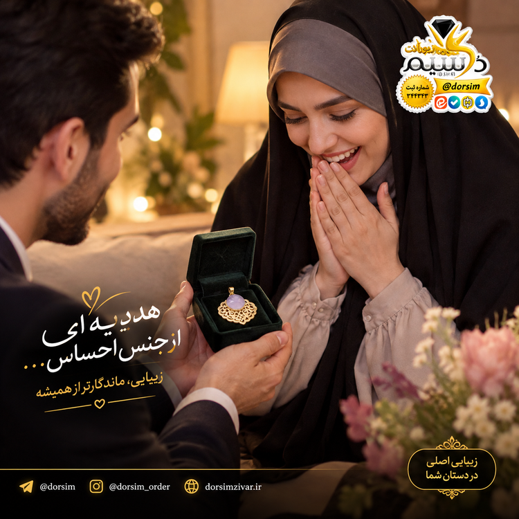 آویز نقره قلمزنی با آبکاری طلا | عقیق اصل | دُرسیم