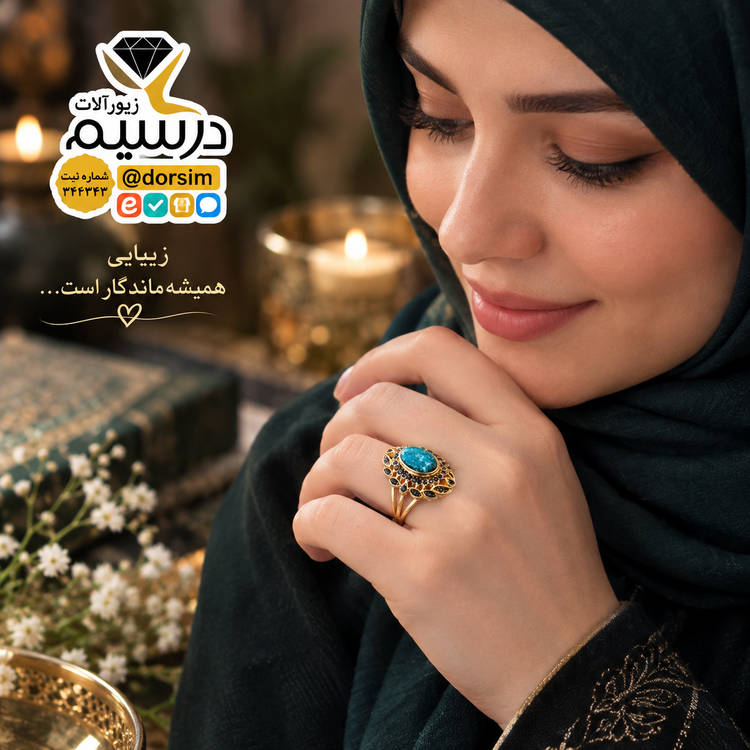 انگشتر استیل رنگ ثابت زنانه عقیق سبز خزه ای اصل | دُرسیم